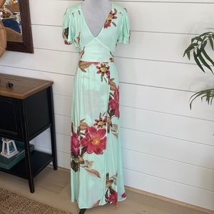 ASOS Floral Print Wrap Skirt Maxi Dress